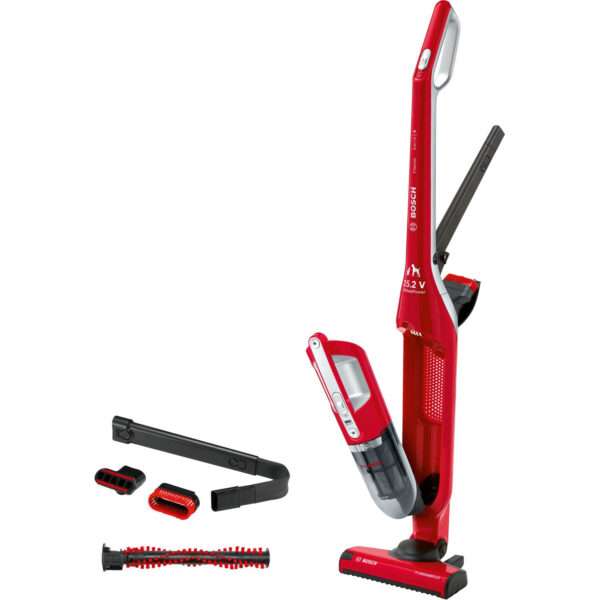 Bosch BBH3ZOO25 Flexxo 25.2V rot, Akkuhandstaubsauger 2-in-1